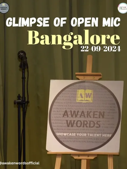 The "Awaken Words" stage, a beacon for Bangalore's creative community.