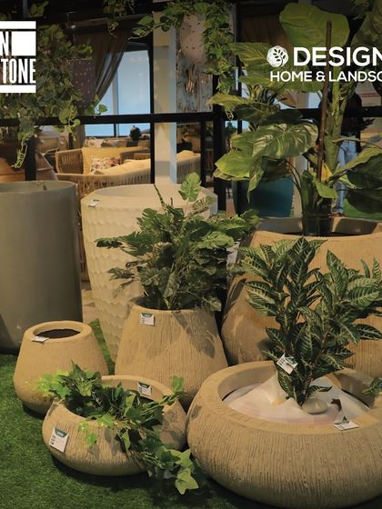 Another promotional image for Design Milestone, showcasing our extensive collection of designer planters.