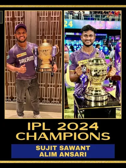 Congratulations to our sidearm specialists Sujit Sawant and Alim Ansari, the unseen heroes in the KKR support staff, on their IPL 2024 Championship win.