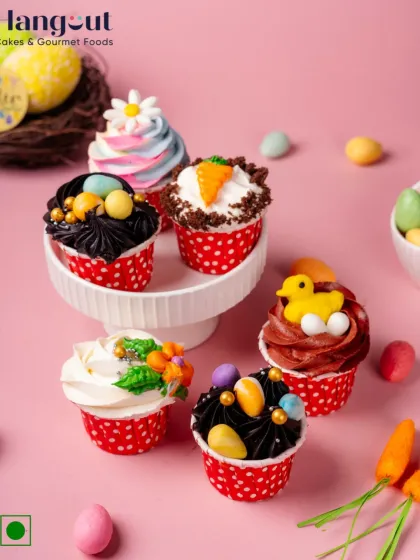 Flavors so good, they’ll have you hoppin’ for more. Our Easter cupcakes come in a variety of flavors like Oreo and red velvet, each decorated with a cute spring theme.