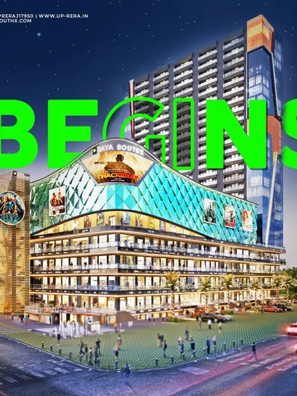 The architectural rendering of Saya South X, showcasing its modern design and scale. This image illustrates how the project is set to become the retail epicenter of the region, offering a mix of shopping, dining, and entertainment.