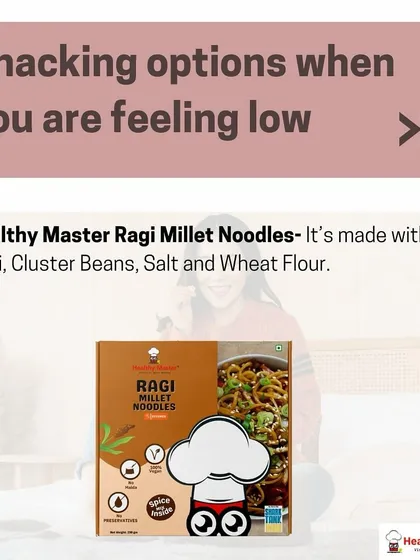 When you're feeling low, our Ragi Millet Noodles can be a comforting and healthy meal. They are made with simple, wholesome ingredients like ragi and cluster beans.