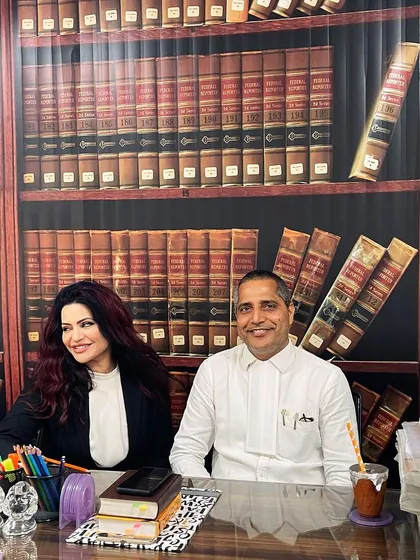 In my office with my senior and mentor, Shri Adish C. Aggarwala. His guidance has been invaluable throughout my journey in advocacy.