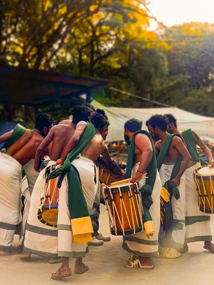 A moment of gratitude. Before or after a performance, we often gather to ground ourselves and honor the tradition we are a part of.