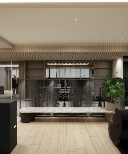 A sleek and modern home gym where the equipment itself is part of the design. Mirrored walls create a sense of spaciousness, while wood floors add warmth to the functional space.