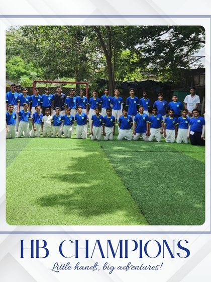 Little hands, big adventures. Our HB Champions pose for a team photo on the turf, representing the unity and strength we build in every practice session.
