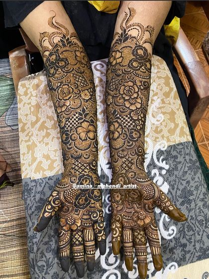 A full bridal design with a focus on symmetry and detail, ensuring both hands look perfectly matched.