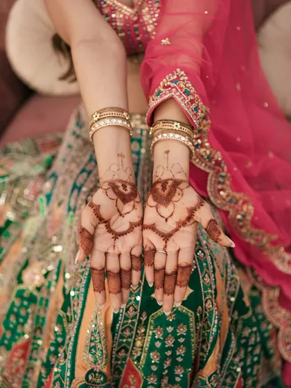 The intricate beauty of bridal Mehendi. I believe the small details are part of the larger story, showcasing the artistry and tradition woven into your wedding day.
