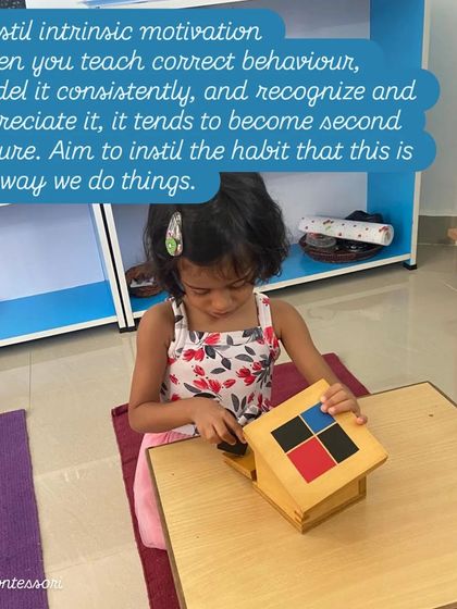 Principle 6: Instill intrinsic motivation. When we model correct behavior consistently and appreciate it, it becomes second nature for the child. The goal is to instill the habit that "this is the way we do things."