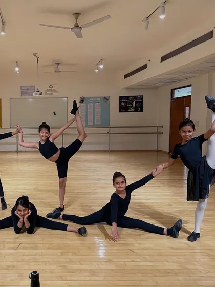 Our young dancers demonstrating their impressive flexibility and control. These are the foundational skills that are assessed in the RSL examinations, and our students are always well prepared.