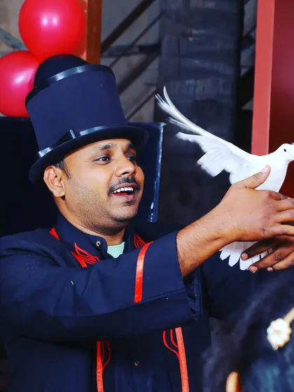 Watch the wonder in their eyes. A live pariwala, a beautiful white pigeon, appearing from my hands is a classic illusion that never fails to get a huge gasp from the audience.