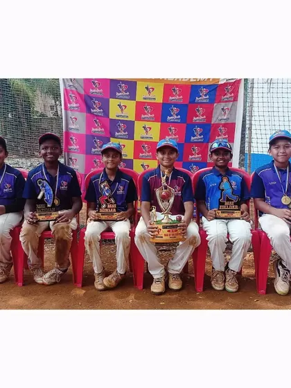 Our top individual performers from the U-12 PTPL posing with their well-earned trophies for batting, bowling, fielding, and overall excellence.