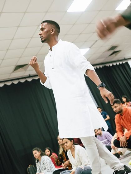 A candid shot from my 'Raanjhana' workshop. The traditional attire added a special touch to the class.