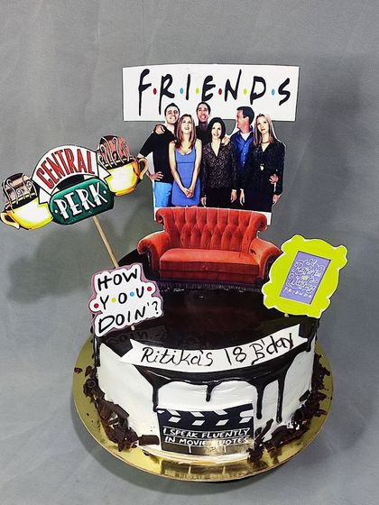 "I'll be there for you!" This cake is for an 18th birthday celebration for a huge fan of the TV show F.R.I.E.N.D.S.