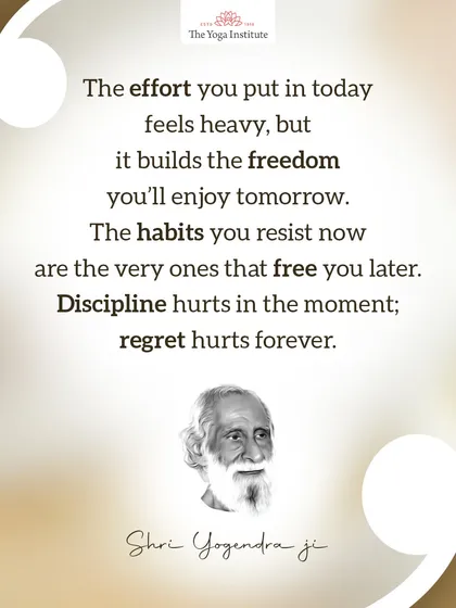 The effort you put in today may feel heavy, but it builds the freedom you will enjoy tomorrow. Discipline hurts in the moment, but regret hurts forever.