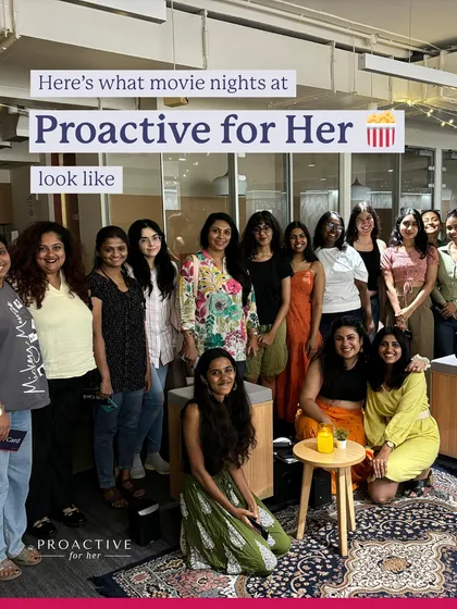 This is what movie nights at Proactive for Her look like. A group of women, a shared experience, and the beginning of a community.