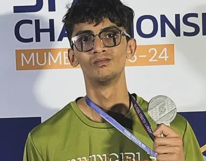 Master Adrian Lobo with his Silver Medal from the U19 Singles event at the SFA Championship 2023.