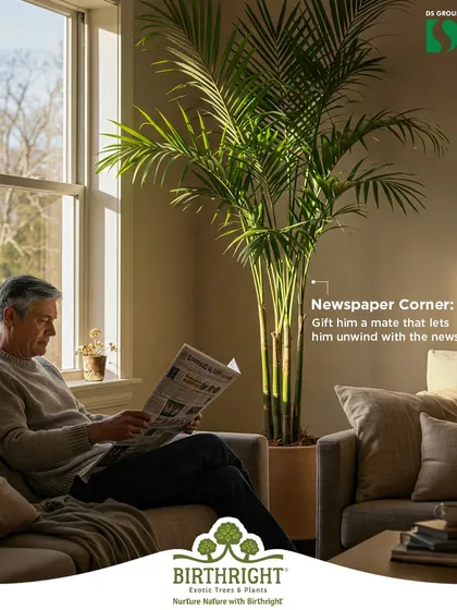 Give dad a mate for his newspaper corner. A tall Areca Palm can make his reading time even more relaxing and peaceful.