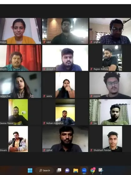 A screenshot of the virtual meeting with the DaveAI team. It was an honor to be invited to share my knowledge on corporate wellness.