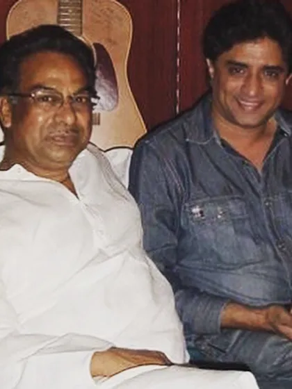 Our founder, B.R. Saini, with renowned music director Anand Raj Anand. Our long history in the music industry is built on these relationships with the creators and shapers of Bollywood music.