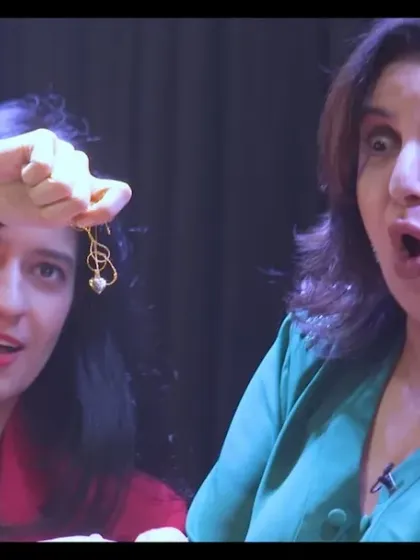This picture captures the exact moment of pure astonishment I love to create. Farah Khan's reaction here says it all! Making a legend of entertainment gasp with wonder was an unforgettable highlight for me.