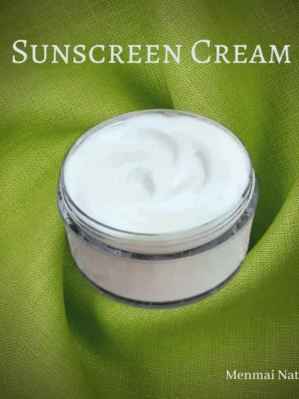 You can see the smooth, creamy texture of my Sunscreen Cream here. It’s an oil-free, non-greasy formula with SPF 30 that protects your skin from sun tan and damage, which is so important when you are working on brightening your skin.