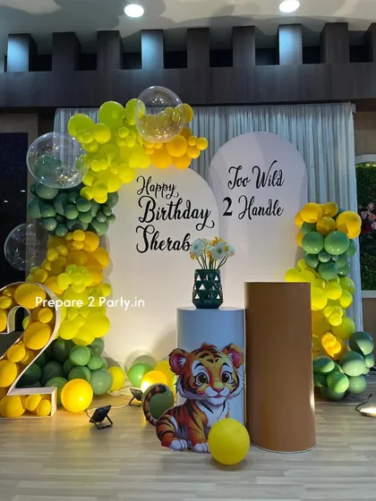 Explore my jungle, safari, and animal themed decorations. I use a variety of elements like character cutouts, welcome signs, and custom props to create a fun and wild adventure.