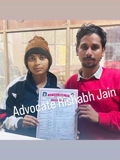 Congratulations to this couple on their new journey. This image shows them with their completed court marriage certificate, ready to start their life together.