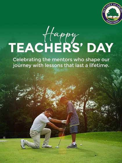 Our coaching philosophy is built on mentorship. Here, one of our coaches provides personalized guidance on the putting green, focusing on the fundamentals that build a strong foundation for a young golfer's game.