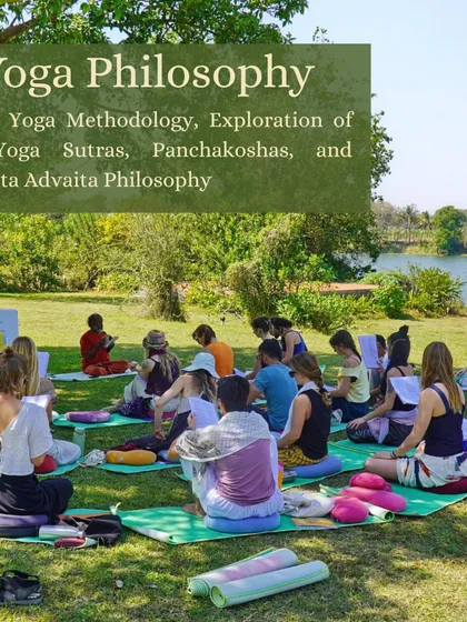 We take learning outdoors to connect with nature. Here, students gather by the river for a yoga philosophy class, exploring the Yoga Sutras and Vedanta philosophy in a serene and inspiring environment.