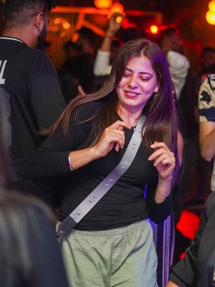 A dancer enjoying the Sunday night vibe at Badmaash.