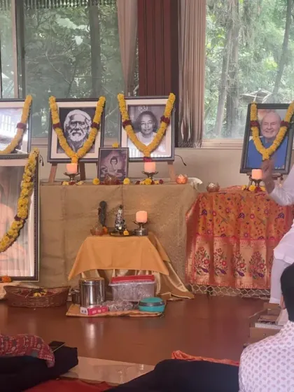A satsang celebrating Janmashtami, the birth of Lord Krishna. A devotee shares inspiring stories, connecting the ancient scriptures to our own spiritual lives.