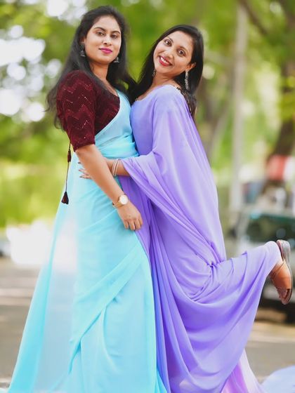 Pre Wedding Attire - Pre-Wedding Outfit Rental Flowing Trail Sarees photo 14