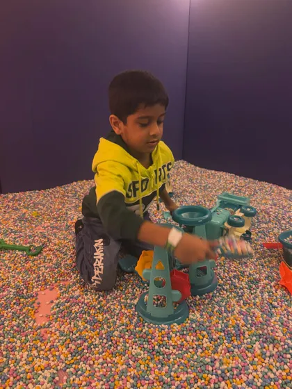 Getting hands-on with our sensory sand pit. This activity is great for tactile learning and provides a different kind of creative play experience.