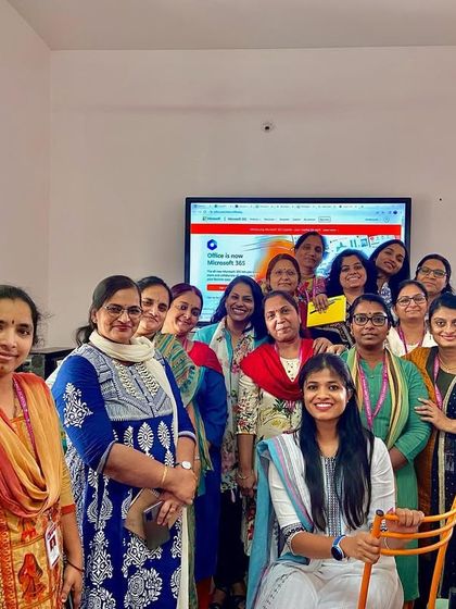 A group photo from our workshop for talented teachers, aimed at exploring the latest technology and innovative tools to enhance their teaching skills.