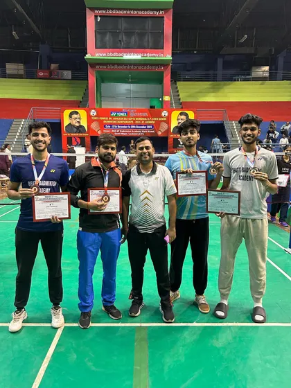 Celebrating another successful tournament. My players dominated the U.P. State Senior Badminton Championship, securing silver and bronze medals in Men's and Women's Doubles categories.