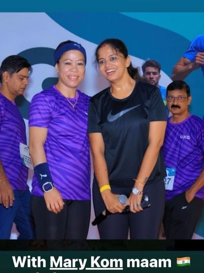 A cherished memory with Mary Kom, a true icon of Indian sport, at the UKG Unity Run.