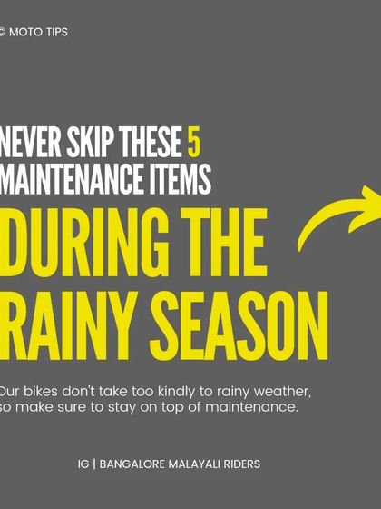 Rainy season requires extra care. We share essential maintenance tips for riding in the wet, focusing on crucial components like tires, brakes, chain lubrication, air filters, and lights to ensure safety on slippery roads.