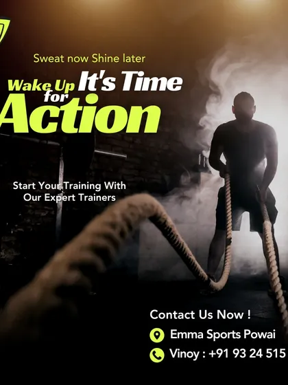 We believe in training with purpose. This image captures the intensity of our functional fitness sessions, featuring exercises like battle ropes that build core strength and endurance. Our expert trainers guide you through every high-impact movement to ensure you get a powerful and effective workout.