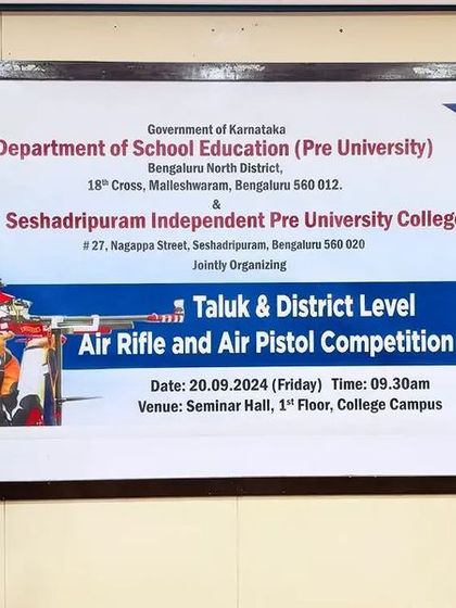 Gold medalists Yuktha M (Pistol) and Adhya Madhugiri (Rifle) at the Bangalore District Pre-University Competition. Their success is a credit to their hard work and our targeted coaching.