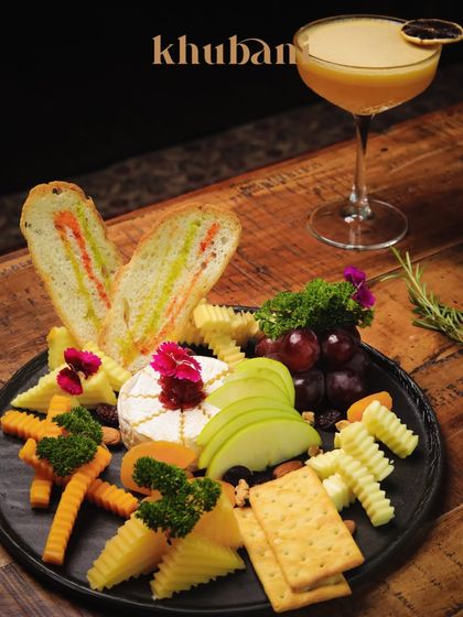 Our Cheese Platter is a beautifully curated board of handcrafted cheeses and accompaniments, featuring international favorites alongside regional flair.