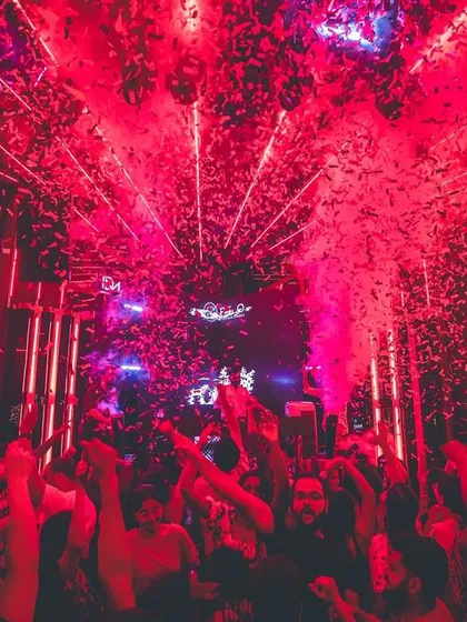 A close-up of the confetti shower during a peak moment in my set. It's about creating memories you can see and feel.