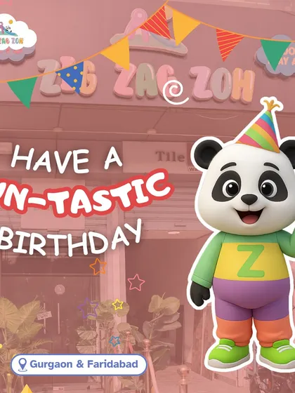 Our friendly panda mascot is here to wish you a fun-tastic birthday! He loves waving hello, giving high-fives, and dancing with all the kids at the party.