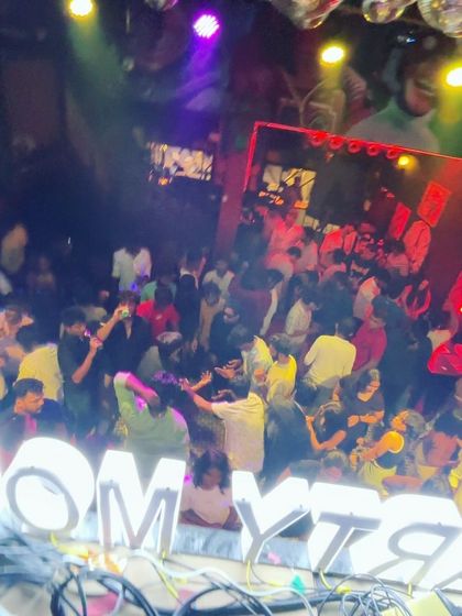 The dance floor at Party Monkeyz is a whirlwind of energy, music, and lights.