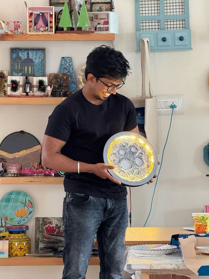 ArtDelight Group - Art Parties & Private Events Glow-in-the-Dark Moon Lamp Workshops photo 23