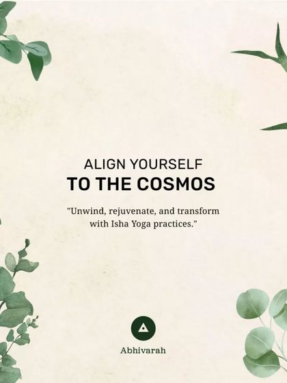 Isha Yoga practices are a way to unwind, rejuvenate, and transform. They are tools to align your individual existence with the larger cosmic process, bringing a natural sense of harmony.