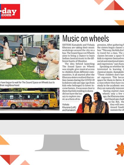 Another wonderful feature from Mid-day on our 'Music on wheels' initiative. The article highlights how our bus becomes a safe space for children to thrive and express themselves through art.