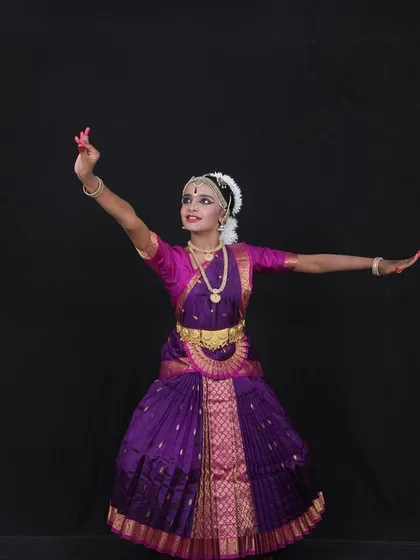 11-year-old Veevantika, who completed her Arangetram alongside her mother and sister. She deserves special recognition for accomplishing this feat at such a young age.