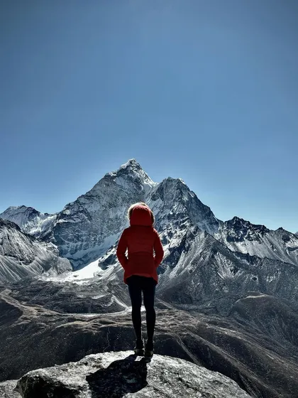 Another perspective of the stunning Himalayan landscape. My adventures are a testament to how a fit lifestyle can take you to the ends of the earth.