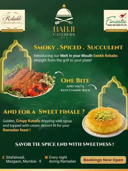 Smoky, spiced, and succulent Seekh Kebabs straight from the grill, followed by a sweet finale of golden, crispy Kunafa. This is the perfect way to break your fast.